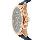 Armani Exchange Banks Chronograph Blue Dial Blue Leather Strap Watch For Men - AX1723 Authentic Buy Shop Now
