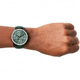 Armani Exchange Banks Chronograph Green Dial Green Leather Strap Watch For Men - AX1725 Authentic Buy Shop Now