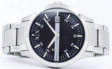 Armani Exchange Hampton Chronograph Black Dial Silver Steel Strap Watch For Men - AX2103 Authentic Buy Shop Now