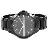 Armani Exchange Hampton Chronograph Black Dial Black Steel Strap Watch For Men - AX2104 Authentic Buy Shop Now