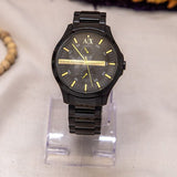 Armani Exchange Hampton Chronograph Black Dial Black Steel Strap Watch For Men - AX2121 Authentic Buy Shop Now