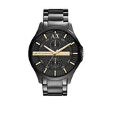 Armani Exchange Hampton Chronograph Black Dial Black Steel Strap Watch For Men - AX2121 Authentic Buy Shop Now