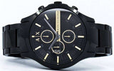 Armani Exchange Hampton Chronograph Black Dial Black Steel Strap Watch For Men - AX2164 Authentic Buy Shop Now