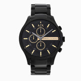 Armani Exchange Hampton Chronograph Black Dial Black Steel Strap Watch For Men - AX2164 Authentic Buy Shop Now