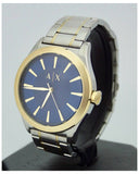 Armani Exchange Nico Quartz Blue Dial Two Tone Steel Strap Watch For Men - AX2332 Authentic Buy Shop Now