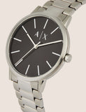 Armani Exchange Cayde Analog Black Dial Silver Steel Strap Watch For Men - AX2700 Authentic Buy Shop Now