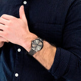 Armani Exchange Cayde Analog Grey Dial Grey Steel Strap Watch For Men - AX2722 Authentic Buy Shop Now