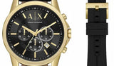 Armani Exchange Outerbanks Chronograph Black Dial Black Leather Strap Watch For Men - AX7133 Authentic Buy Shop Now