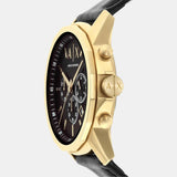 Armani Exchange Outerbanks Chronograph Black Dial Black Leather Strap Watch For Men - AX7133 Authentic Buy Shop Now
