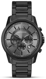 Armani Exchange Chronograph Black Dial Black Steel Strap Watch For Men - AX7140 Authentic Buy Shop Now