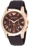 Emporio Armani Chronograph Brown Dial Brown Leather Strap Watch For Men - AR1701 Authentic Buy Shop Now