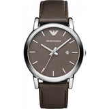 Emporio Armani Classic Quartz Brown Dial Brown Leather Strap Watch For Men - AR1729 Authentic Buy Shop Now