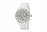 Emporio Armani Ceramica Chronograph White Dial White Ceramic Strap Watch For Women - AR1456 Authentic Buy Shop Now