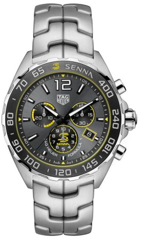 Tag Heuer Formula 1 Ayrton Senna Special Edition Grey Dial Silver Steel Strap Watch for Men - CAZ101AF.BA0637 Authentic Buy Shop Now