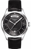 Tissot T One Automatic Black Dial Black Leather Strap Watch For Men - T038.430.16.057.00 Authentic Buy Shop Now