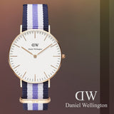 Daniel Wellington Classic Trinity White Dial Three Tone Nylon Strap Watch For Women - 0509DW Authentic Buy Shop Now