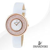 Swarovski Crystalline Pure White Dial White Leather Strap Watch for Women - 5376083 Authentic Buy Shop Now
