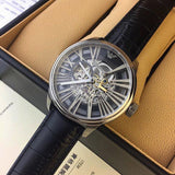 Emporio Armani Meccanico Automatic Black Dial Leather Strap Watch For Men - AR4629 Authentic Buy Shop Now