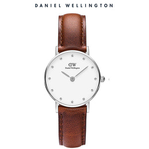 Daniel Wellington Classy St Mawes White Dial Brown Leather Strap Watch For Women - DW00100079 Authentic Buy Shop Now