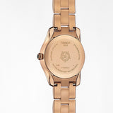 Tissot T Wave Black Dial Rose Gold Steel Strap Watch For Women - T112.210.33.051.00 Authentic Buy Shop Now