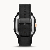 Fossil Inscription Automatic Skeleton Rose Gold Dial Black Leather Strap Watch for Men - BQ2572 Authentic Buy Shop Now