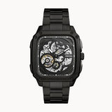 Fossil Inscription Automatic Skeleton Black Dial Black Steel Strap Watch for Men - BQ2574 Authentic Buy Shop Now
