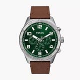 Fossil Brox Multifunction Green Dial Brown Leather Strap Watch for Men - BQ2801 Authentic Buy Shop Now