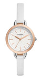 Fossil Classic Minute White Dial White Leather Strap Watch for Women - BQ3328 Authentic Buy Shop Now