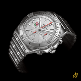 Breitling Chronomat B01 42 Six Nations England White Dial Silver Steel Strap Watch for Men - AB0134A71A1A1 Authentic Buy Shop Now