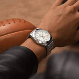 Breitling Chronomat GMT 40 White Dial Silver Steel Strap Watch for Men - A32398101A1A1 Authentic Buy Shop Now