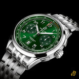 Breitling Premier B01 Chronograph 42 Green Dial Silver Steel Strap Watch for Men - AB0145371L1A1 Authentic Buy Shop Now