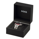 Hugo Boss Troper Chronograph Black Dial Silver Steel Strap Watch For Men - 1514108 Authentic Buy Shop Now
