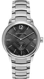 Burberry The Classic Round Black Dial Silver Steel Strap Watch for Men - BU10005 Authentic Buy Shop Now
