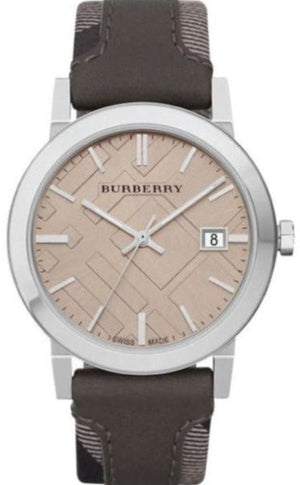 Burberry The City Grey Dial Leather Strap Watch for Men - BU9020 Authentic Buy Shop Now