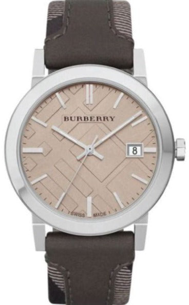Burberry The City Grey Dial Leather Strap Watch for Men - BU9020 Authentic Buy Shop Now