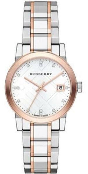 Burberry The City Silver Dial Two Tone Steel Strap Watch for Women - BU9214 Authentic Buy Shop Now
