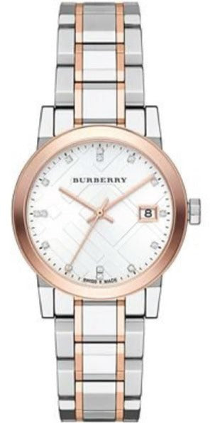 Burberry The City Silver Dial Two Tone Steel Strap Watch for Women - BU9214 Authentic Buy Shop Now