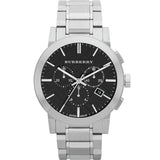 Burberry The City Black Dial Silver Steel Strap Watch for Men - BU9351 Authentic Buy Shop Now