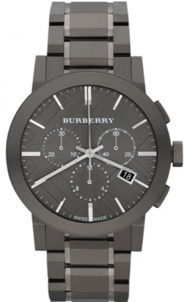 Burberry The City Grey Dial Gunmetal Grey Steel Strap Watch for Men - BU9354 Authentic Buy Shop Now