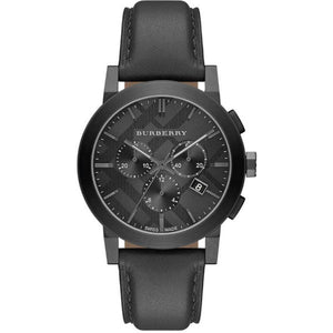 Burberry The City Black Dial Black Leather Strap Watch for Men - BU9364 Authentic Buy Shop Now