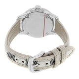 Burberry The Classic Guilloche Silver Dial Grey Leather Strap Watch for Women - BU10113 Authentic Buy Shop Now