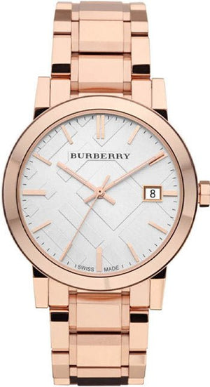 Burberry The City White Dial Rose Gold Steel Strap Watch for Women - BU9004 Authentic Buy Shop Now