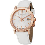 Burberry The City White Dial White Leather Strap Watch for Women - BU9012 Authentic Buy Shop Now