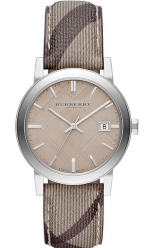 Burberry The City Nova Beige Dial Grey Leather Strap Watch for Women - BU9023 Authentic Buy Shop Now