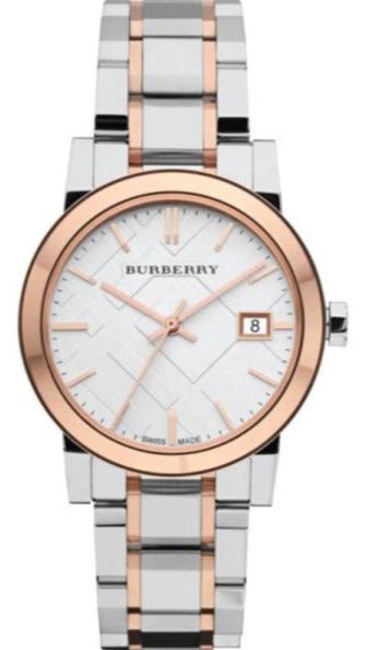 Burberry The City White Dial Two Tone Steel Strap Watch for Women - BU9105 Authentic Buy Shop Now