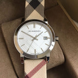 Burberry The City White Dial Brown Leather Strap Watch for Women - BU9113 Authentic Buy Shop Now