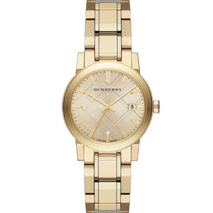 Burberry The City Gold Dial Gold Steel Strap Watch for Women - BU9134 Authentic Buy Shop Now