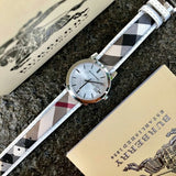 Burberry The City Silver Dial Brown Leather Strap Watch for Women - BU9136 Authentic Buy Shop Now