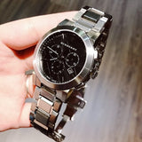 Burberry The City Black Dial Silver Steel Strap Watch for Men - BU9351 Authentic Buy Shop Now