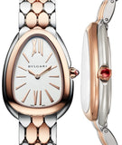 Bvlgari Serpenti Seduttori White Dial Two Tone Steel Strap Watch for Women - SERPENTI103277 Authentic Buy Shop Now